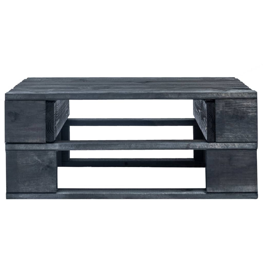 Tuinhocker Pallet Zwart Geïmpregneerd Grenenhout Voetensteun