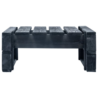 Tuinhocker Pallet Zwart Geïmpregneerd Grenenhout Voetensteun