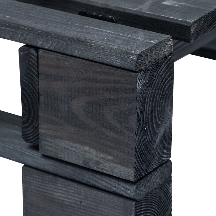 Tuinhocker Pallet Zwart Geïmpregneerd Grenenhout Voetensteun