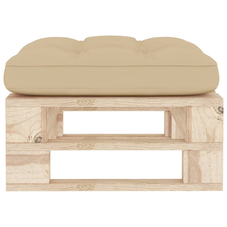Tuinhocker Pallet Geïmpregneerd Grenenhout Beige 1 Bruin