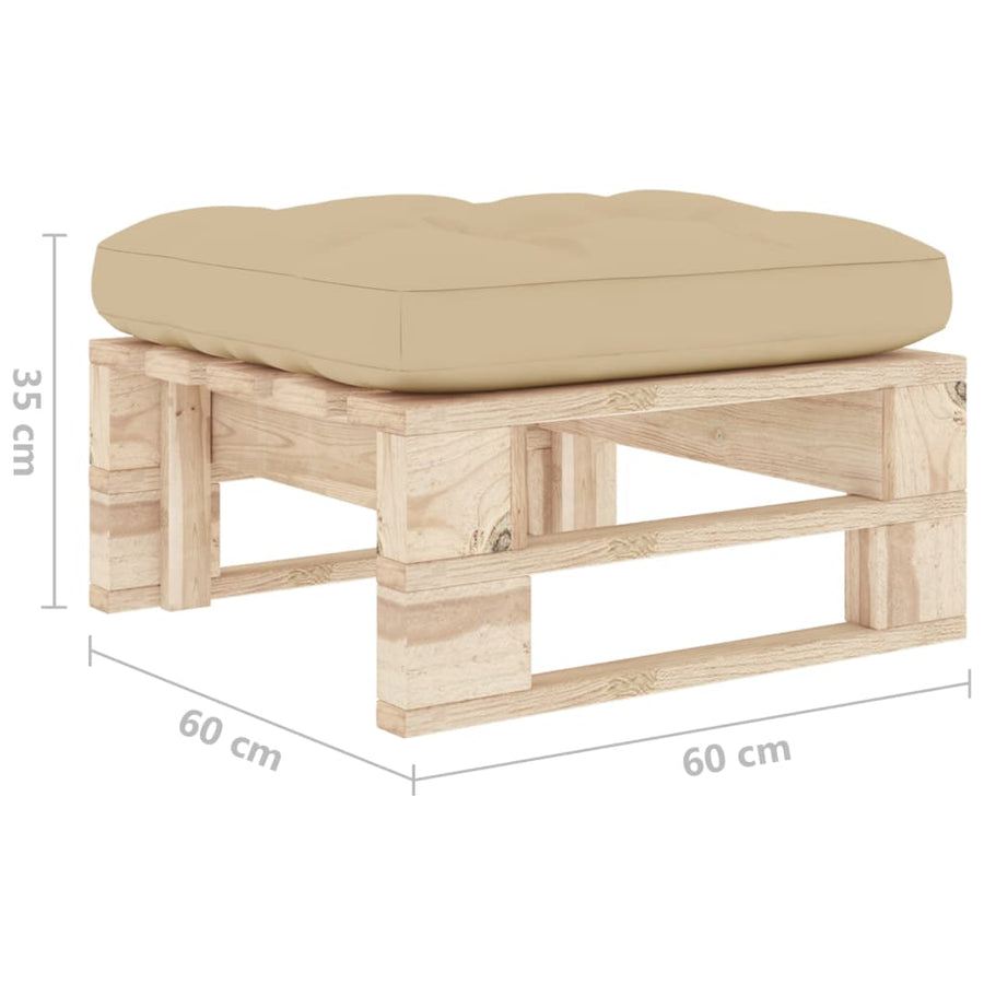 Tuinhocker Pallet Geïmpregneerd Grenenhout Beige 1 Bruin