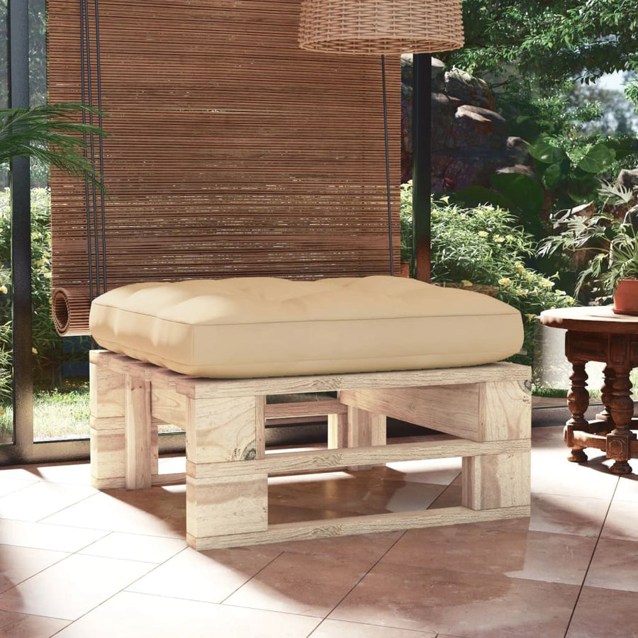Tuinhocker Pallet Geïmpregneerd Grenenhout Beige 1 Bruin