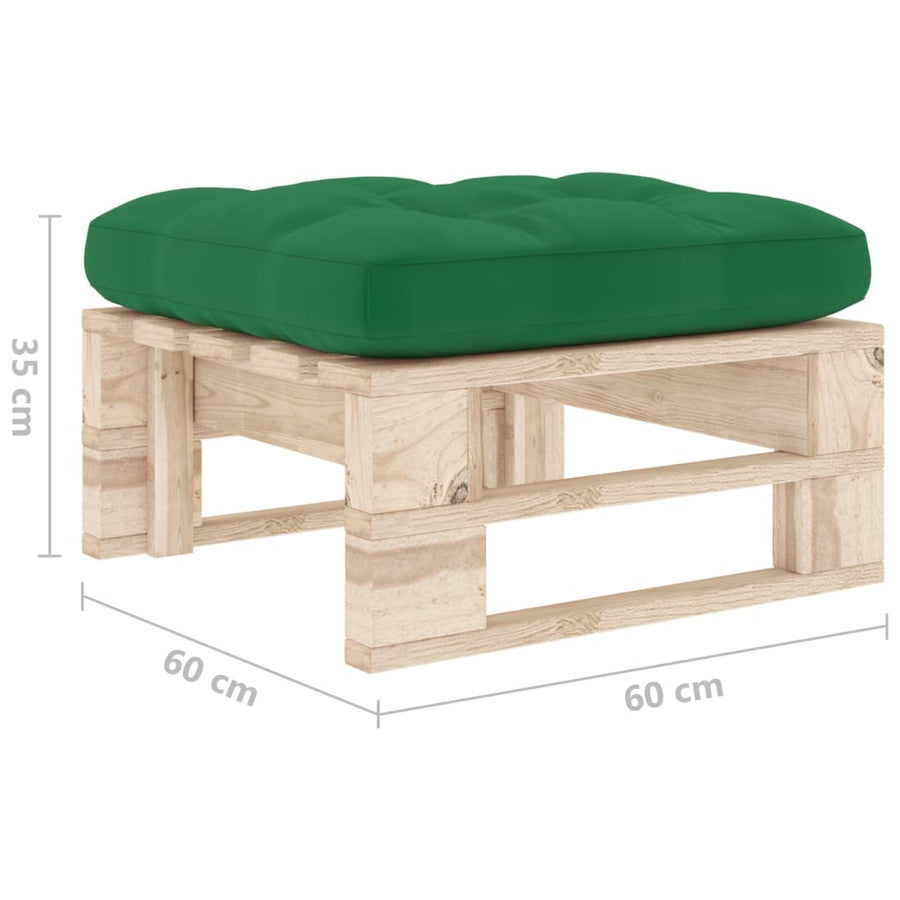 Tuinhocker Pallet Geïmpregneerd Grenenhout Bladpatroon