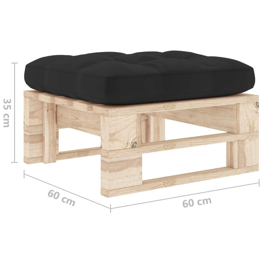 Tuinhocker Pallet Geïmpregneerd Grenenhout Zwart 1 Bruin