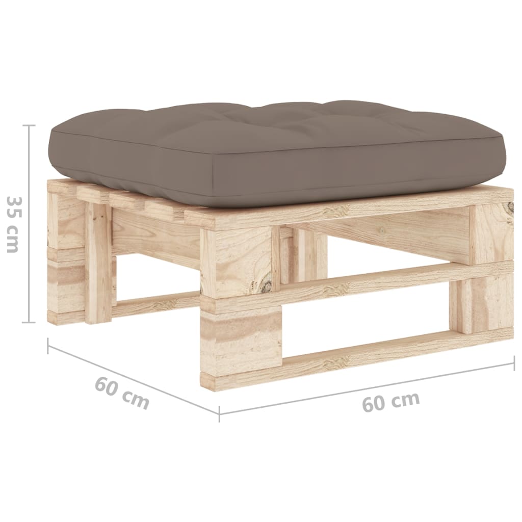 Tuinhocker Pallet Geïmpregneerd Grenenhout Taupe 1 Bruin