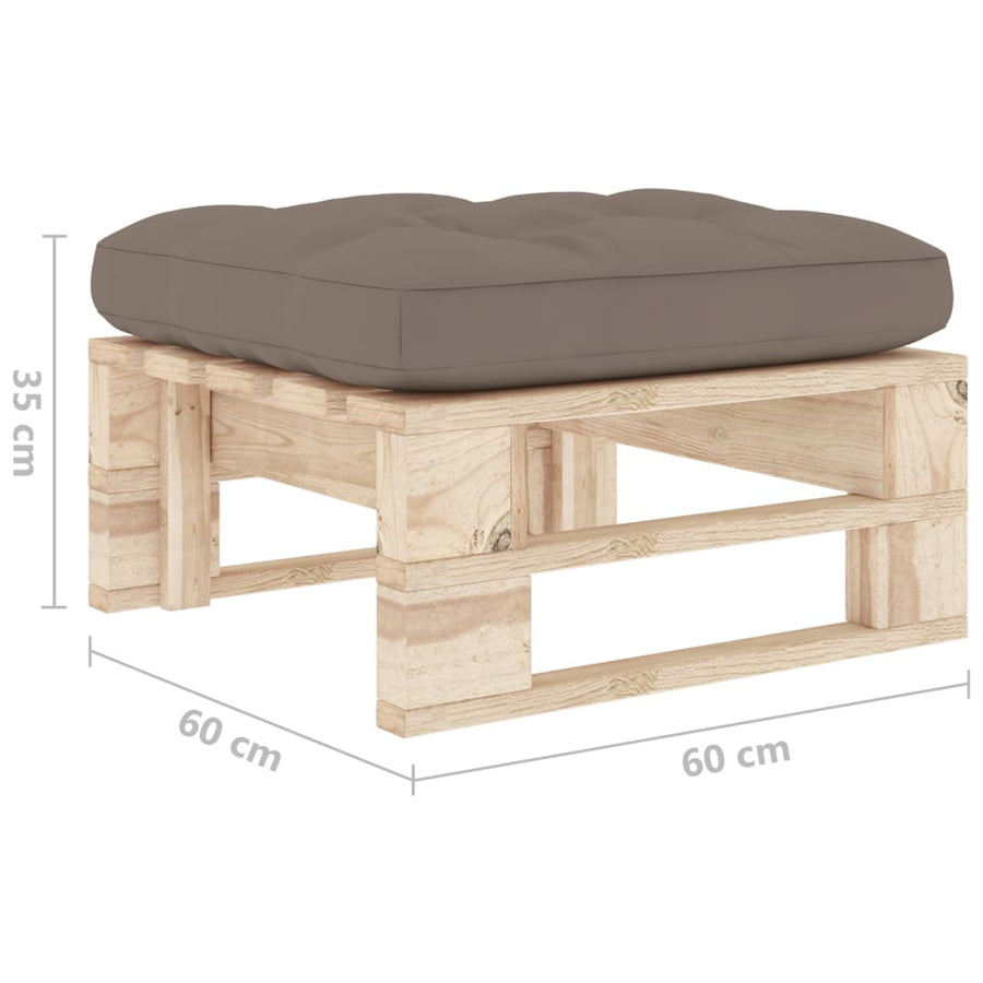 Tuinhocker Pallet Geïmpregneerd Grenenhout Taupe 1 Bruin