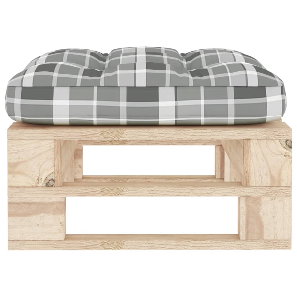 Tuinhocker Pallet Geïmpregneerd Grenenhout Grijs Ruitpatroon 1 Bruin