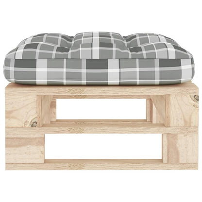 Tuinhocker Pallet Geïmpregneerd Grenenhout Grijs Ruitpatroon 1 Bruin