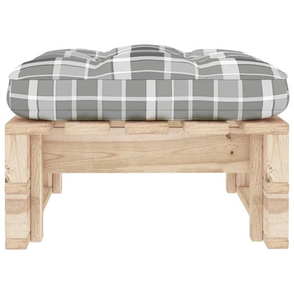 Tuinhocker Pallet Geïmpregneerd Grenenhout Grijs Ruitpatroon 1 Bruin