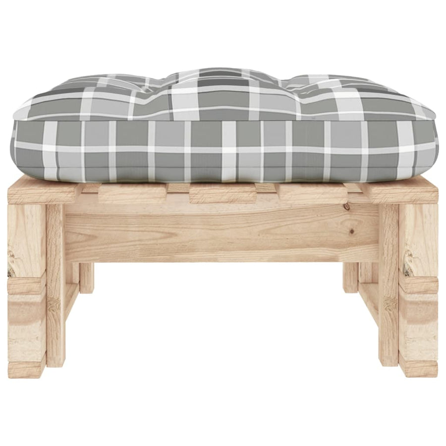 Tuinhocker Pallet Geïmpregneerd Grenenhout Grijs Ruitpatroon 1 Bruin
