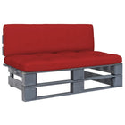 Garden middle bench pallet impregnated pine wood grey