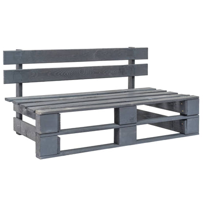 Tuinmiddenbank pallet geïmpregneerd grenenhout grijs 1 Grijs