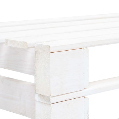 Tuinmiddenbank pallet geïmpregneerd grenenhout wit Wit Middenbank