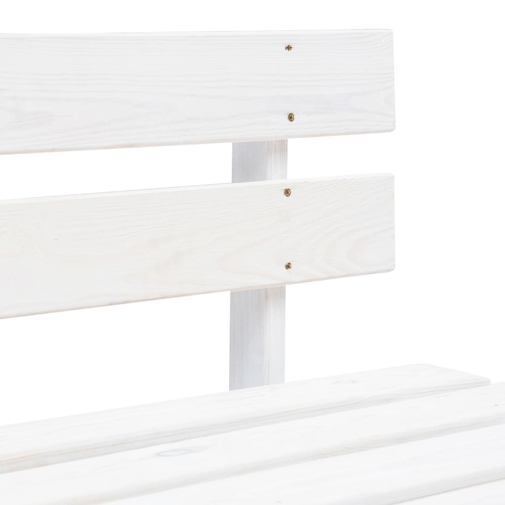 Tuinmiddenbank pallet geïmpregneerd grenenhout wit Wit Middenbank