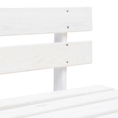 Tuinmiddenbank pallet geïmpregneerd grenenhout wit Wit Middenbank