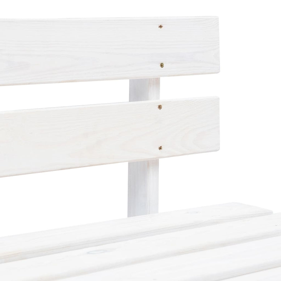 Tuinmiddenbank pallet geïmpregneerd grenenhout wit Wit Middenbank