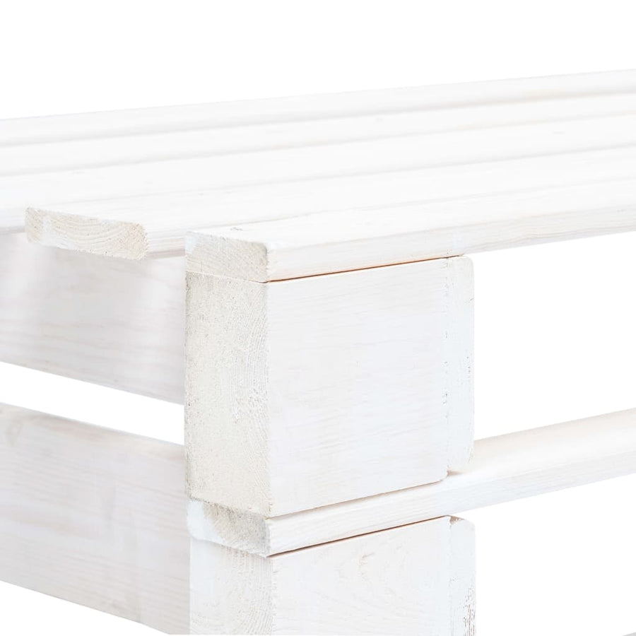 Tuin Pallet Geïmpregneerd Grenenhout Rood Ruitpatroon Wit Middenbank
