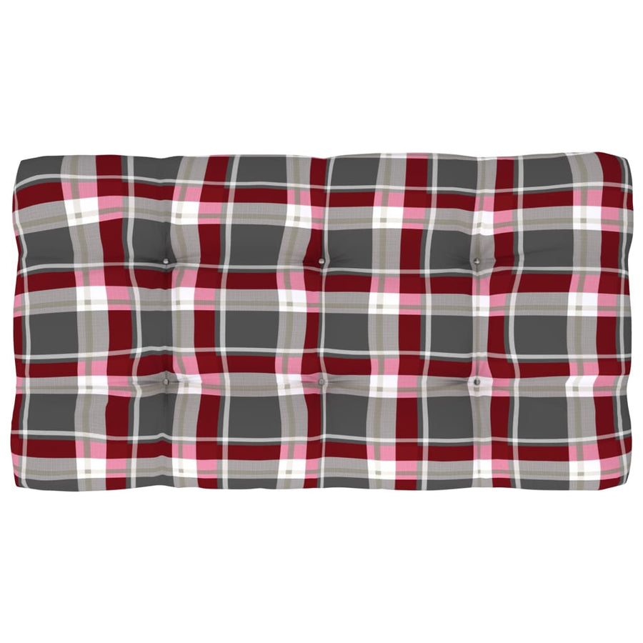 Tuin Pallet Geïmpregneerd Grenenhout Rood Ruitpatroon Wit Middenbank