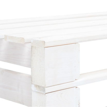 Tuinmiddenbank pallet geïmpregneerd grenenhout wit Wit Middenbank
