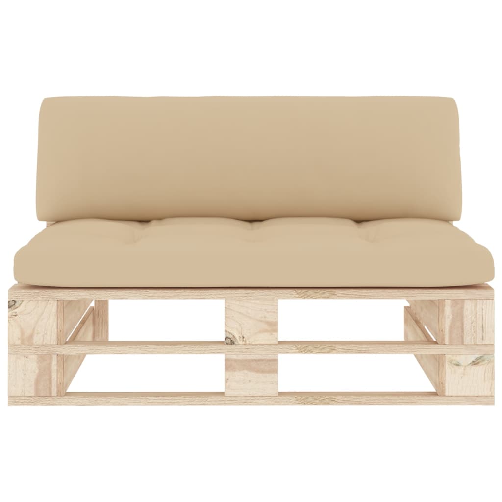 Tuinmiddenbank pallet geïmpregneerd grenenhout Bruin Middenbank