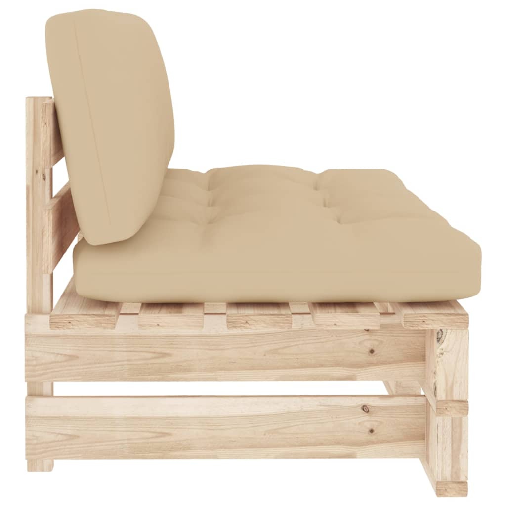 Tuinmiddenbank pallet geïmpregneerd grenenhout Bruin Middenbank