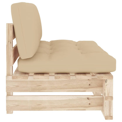 Tuinmiddenbank pallet geïmpregneerd grenenhout Bruin Middenbank