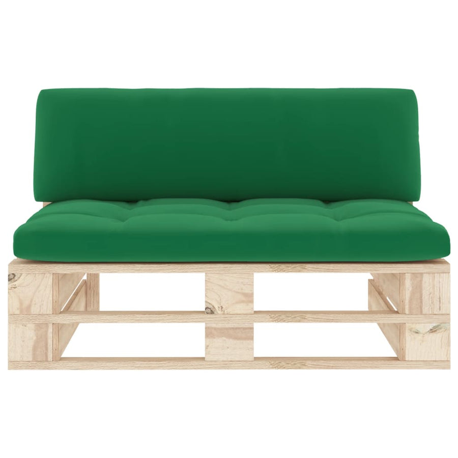 Tuinmiddenbank pallet geïmpregneerd grenenhout 1 Bruin