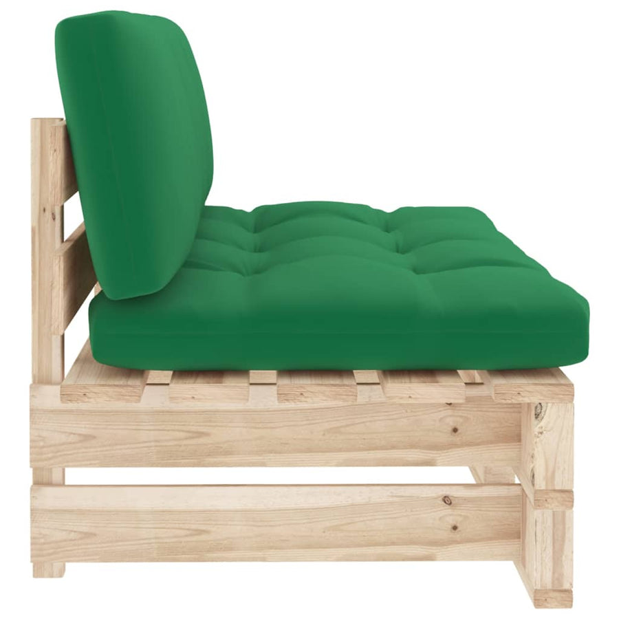 Tuinmiddenbank pallet geïmpregneerd grenenhout 1 Bruin