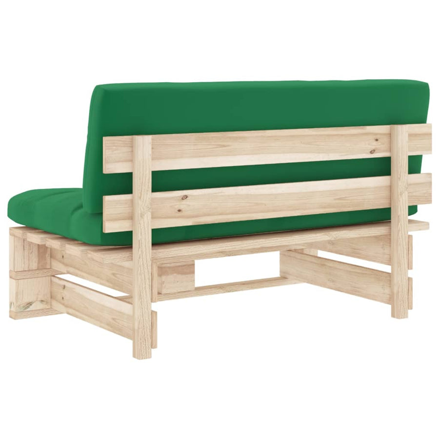 Tuinmiddenbank pallet geïmpregneerd grenenhout 1 Bruin