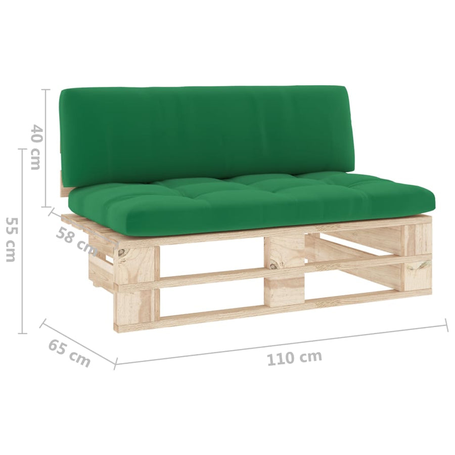 Tuinmiddenbank pallet geïmpregneerd grenenhout 1 Bruin