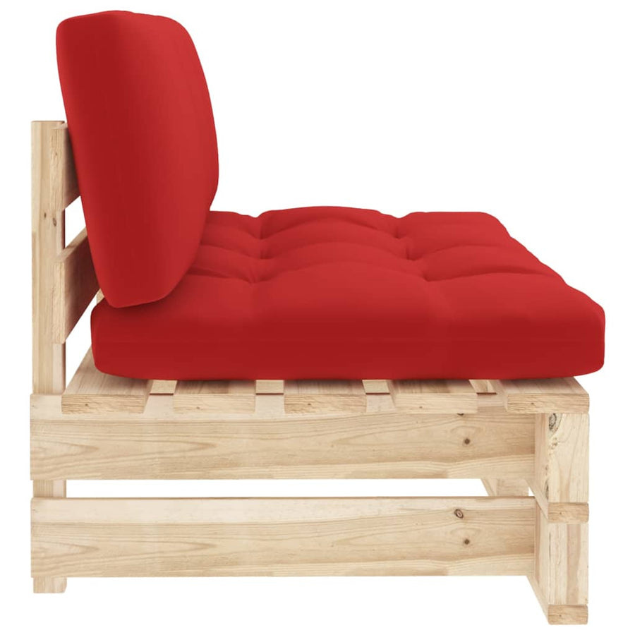 Tuinmiddenbank pallet geïmpregneerd grenenhout 1 Bruin