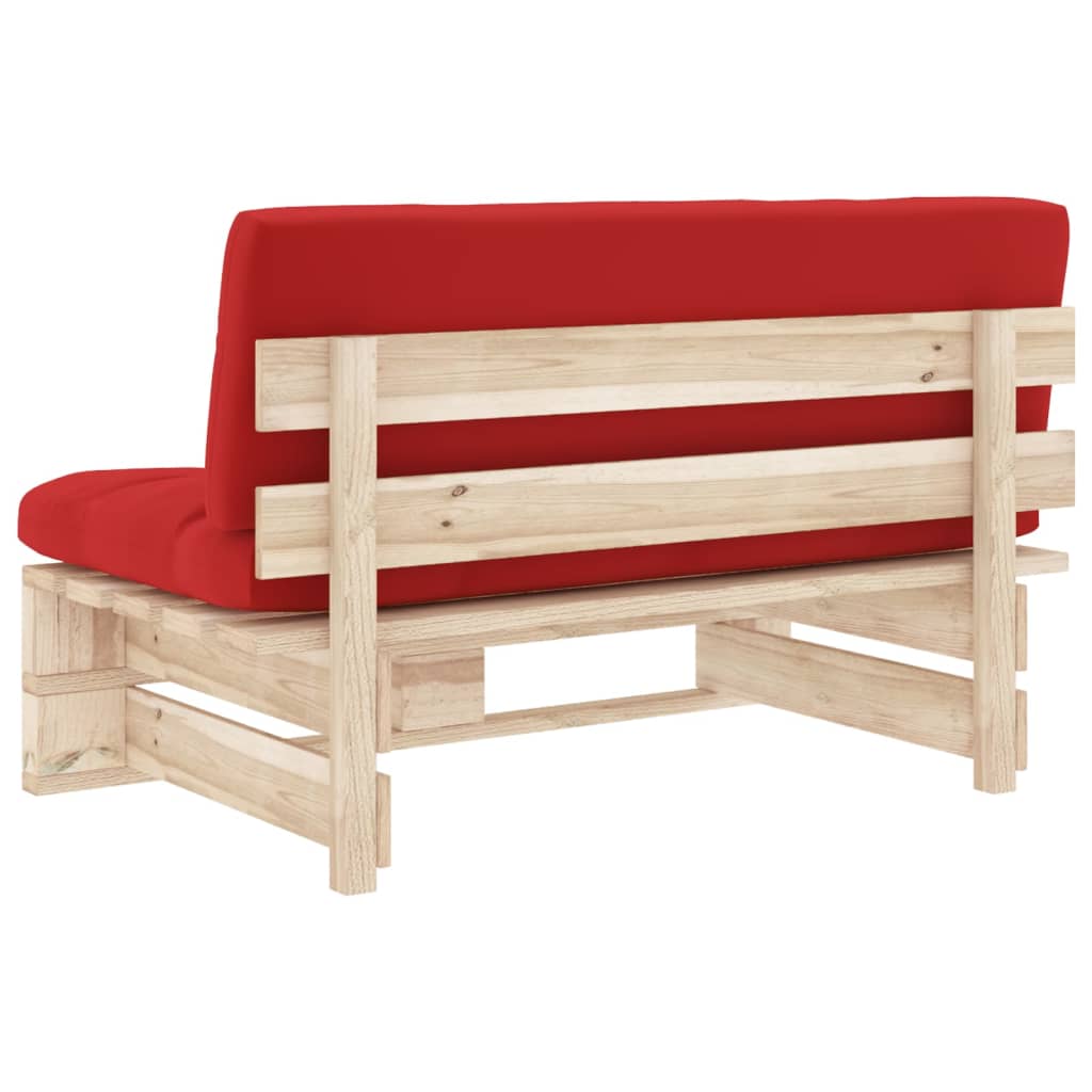 Tuinmiddenbank pallet geïmpregneerd grenenhout 1 Bruin