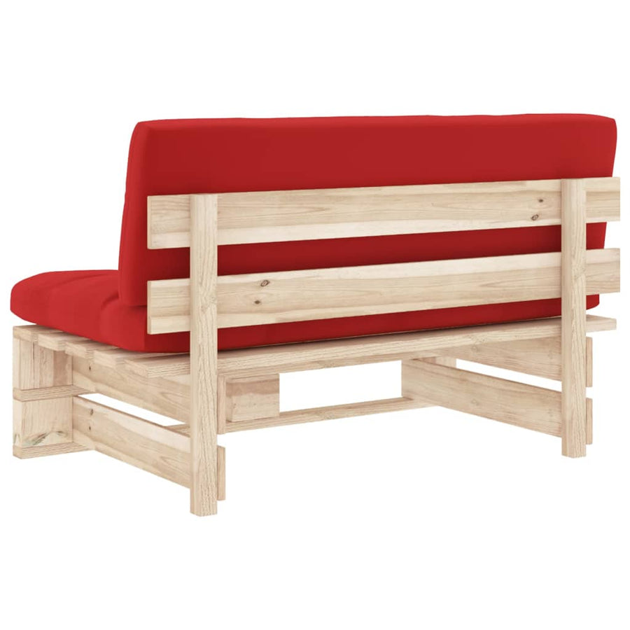 Tuinmiddenbank pallet geïmpregneerd grenenhout 1 Bruin