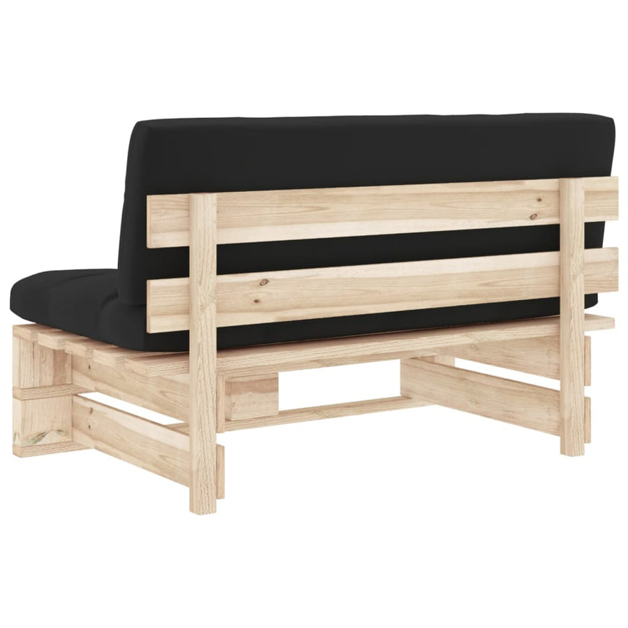 Tuinmiddenbank pallet geïmpregneerd grenenhout 1 Bruin