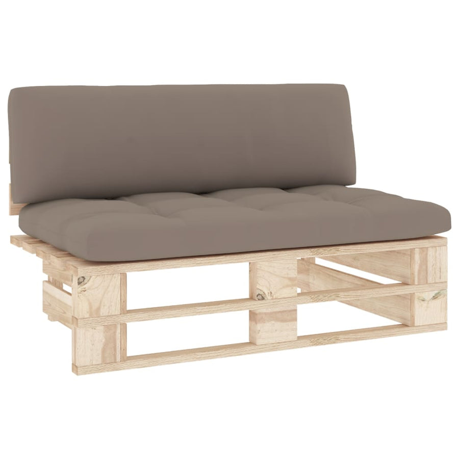 Tuinmiddenbank Pallet Geïmpregneerd Grenenhout Taupe 1 Bruin