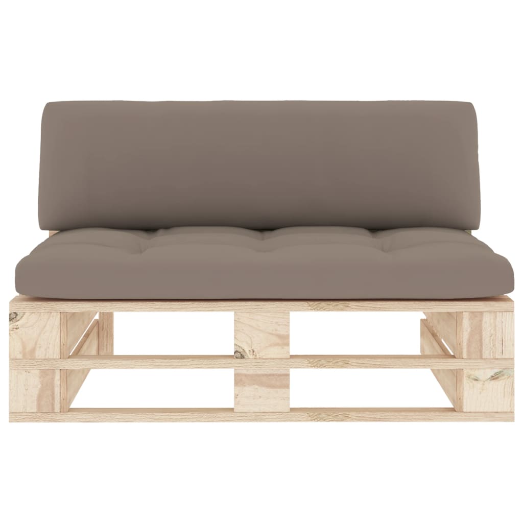 Tuinmiddenbank Pallet Geïmpregneerd Grenenhout Taupe 1 Bruin