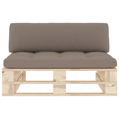 Tuinmiddenbank Pallet Geïmpregneerd Grenenhout Taupe 1 Bruin