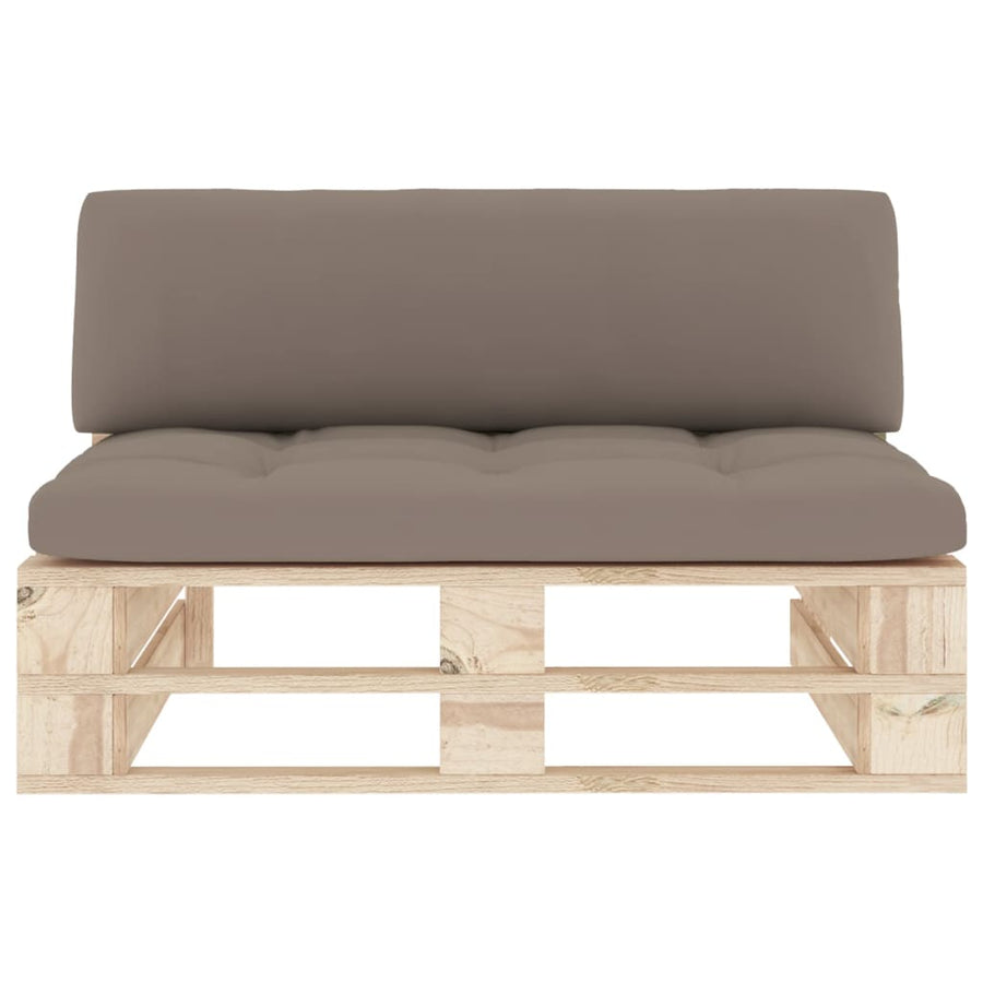 Tuinmiddenbank Pallet Geïmpregneerd Grenenhout Taupe 1 Bruin