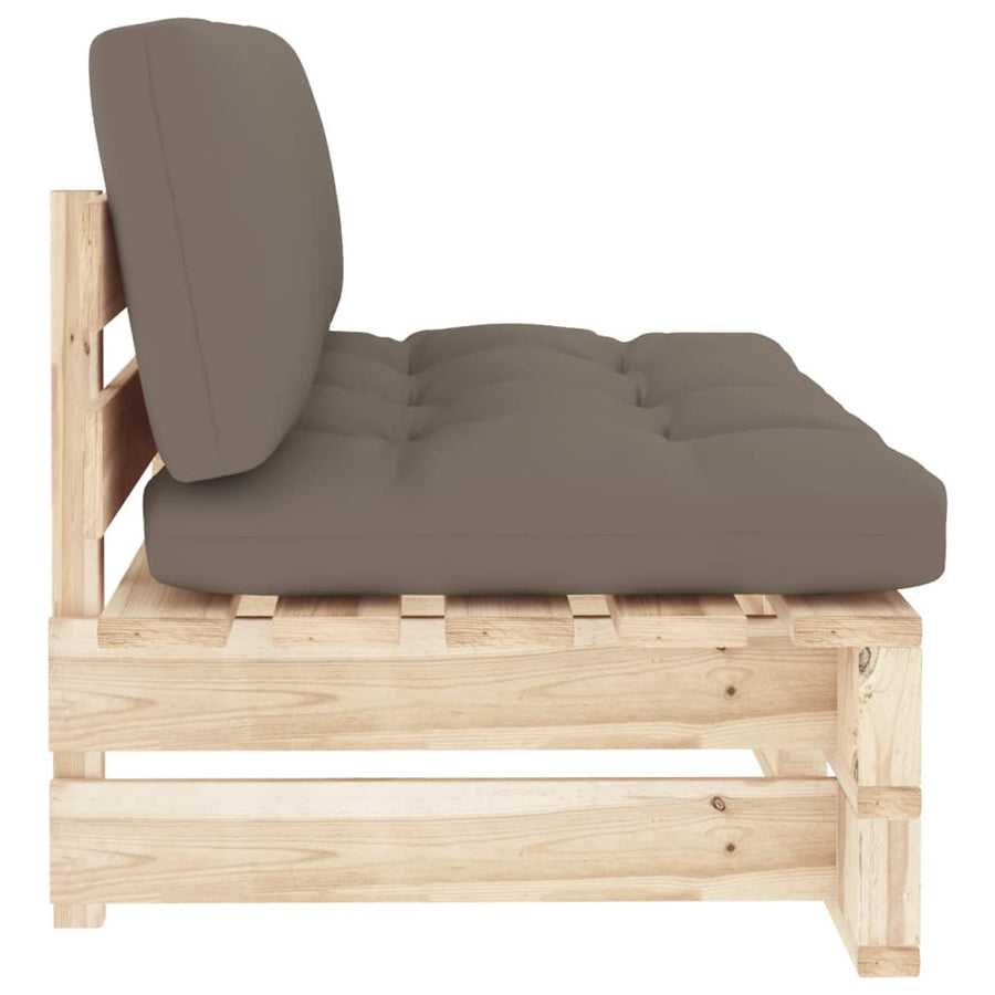 Tuinmiddenbank Pallet Geïmpregneerd Grenenhout Taupe 1 Bruin