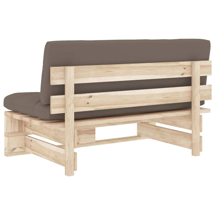 Tuinmiddenbank Pallet Geïmpregneerd Grenenhout Taupe 1 Bruin