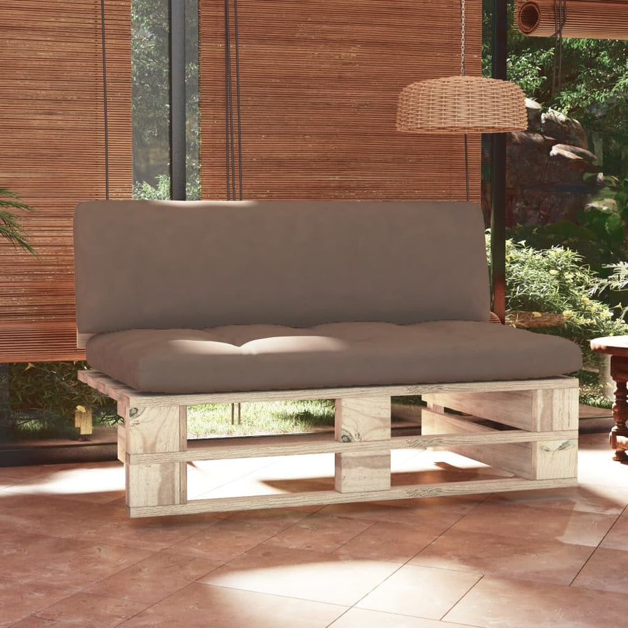 Tuinmiddenbank Pallet Geïmpregneerd Grenenhout Taupe 1 Bruin