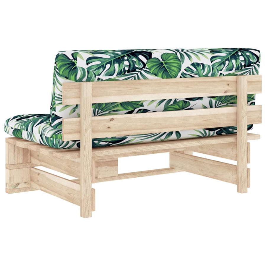 Tuinmiddenbank pallet geïmpregneerd grenenhout 1 Bruin