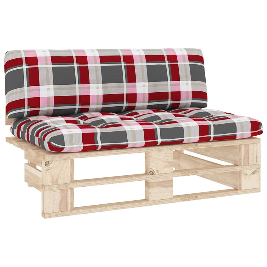Tuinmiddenbank pallet geïmpregneerd grenenhout 1 Bruin