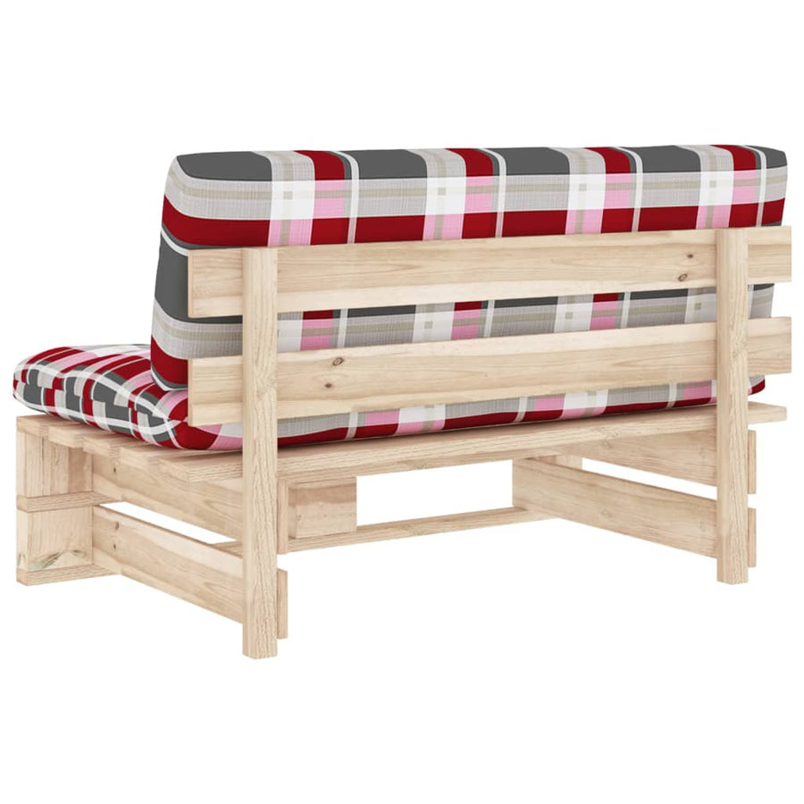 Tuinmiddenbank pallet geïmpregneerd grenenhout 1 Bruin
