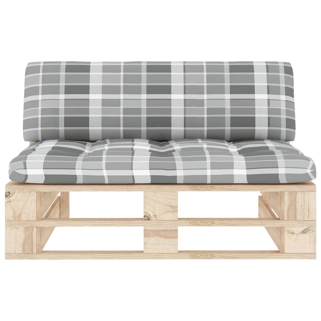 Tuin Pallet Geïmpregneerd Grenenhout Grijs Ruitpatroon Bruin Middenbank