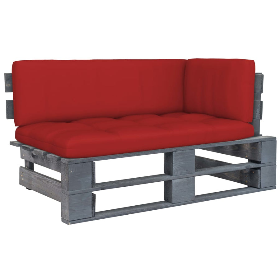 Tuinhoekbank Pallet Geïmpregneerd Grenenhout Rood 1