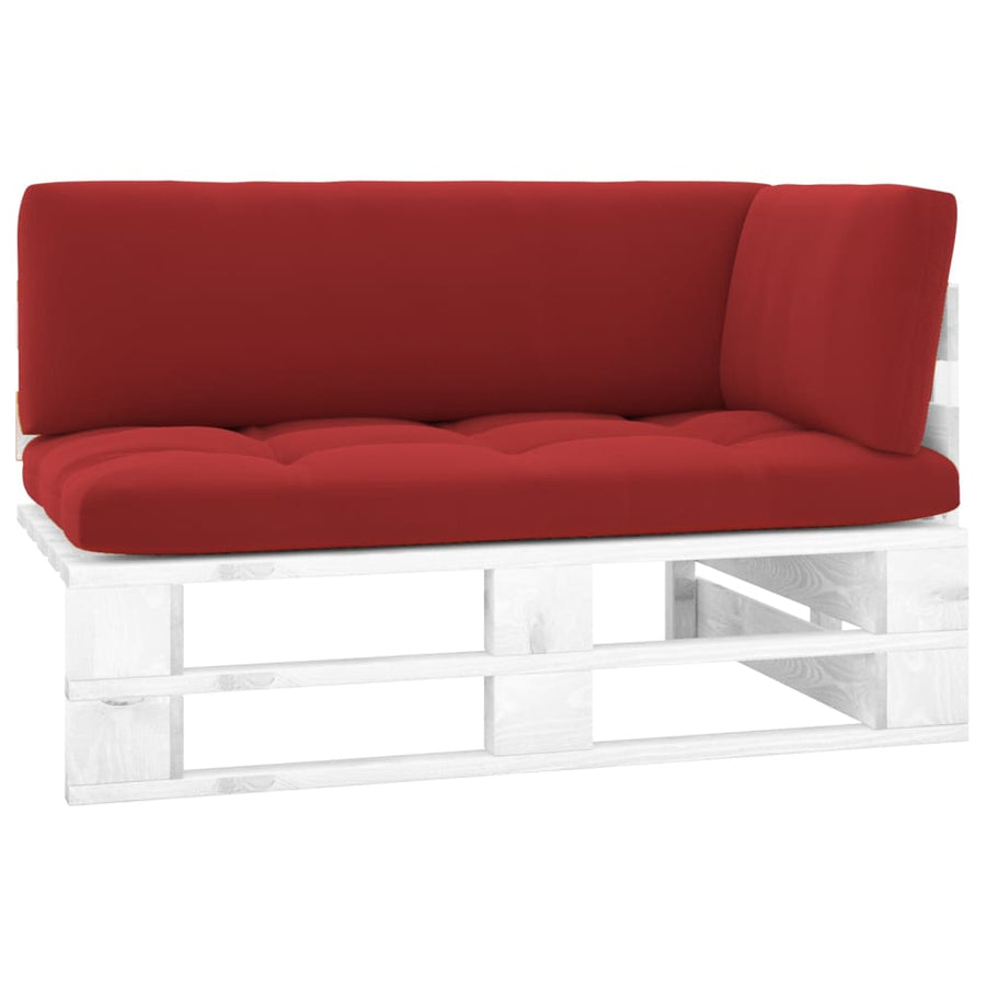 Tuinhoekbank Pallet Geïmpregneerd Grenenhout Rood 1