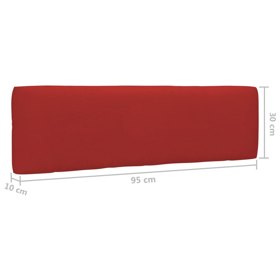 Tuinhoekbank Pallet Geïmpregneerd Grenenhout Rood 1