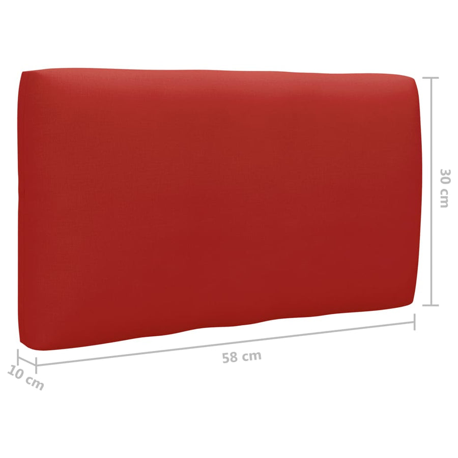 Tuinhoekbank Pallet Geïmpregneerd Grenenhout Rood 1