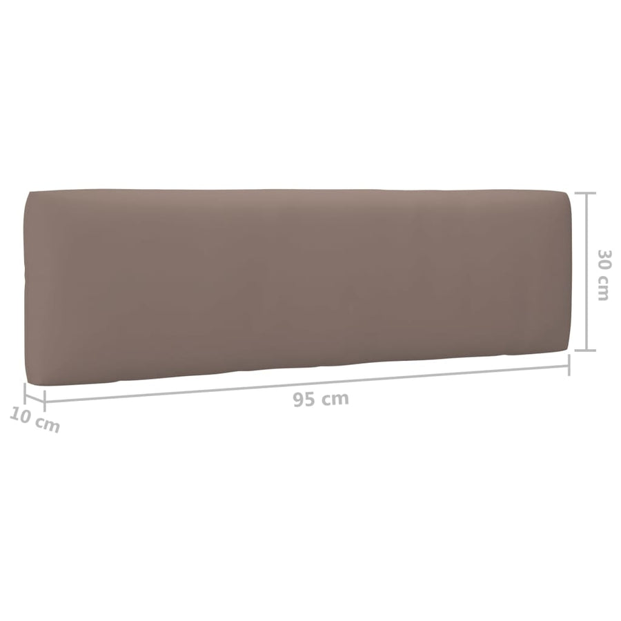 Tuinhoekbank Pallet Geïmpregneerd Grenenhout Taupe 1 Wit